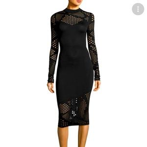 Milk long sleeve pointelle sheath size small bodycon.